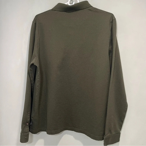 Ted Baker Long Sleeve Green Navy Polo shirt Deluxe size 6 - Picture 4 of 16